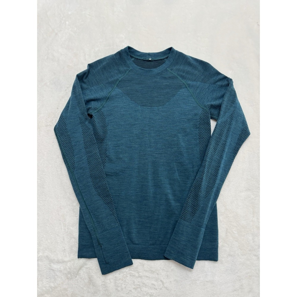 Lululemon Womens Blue Heather Run Swiftly Tech Long Sleeve Shirt Size 6